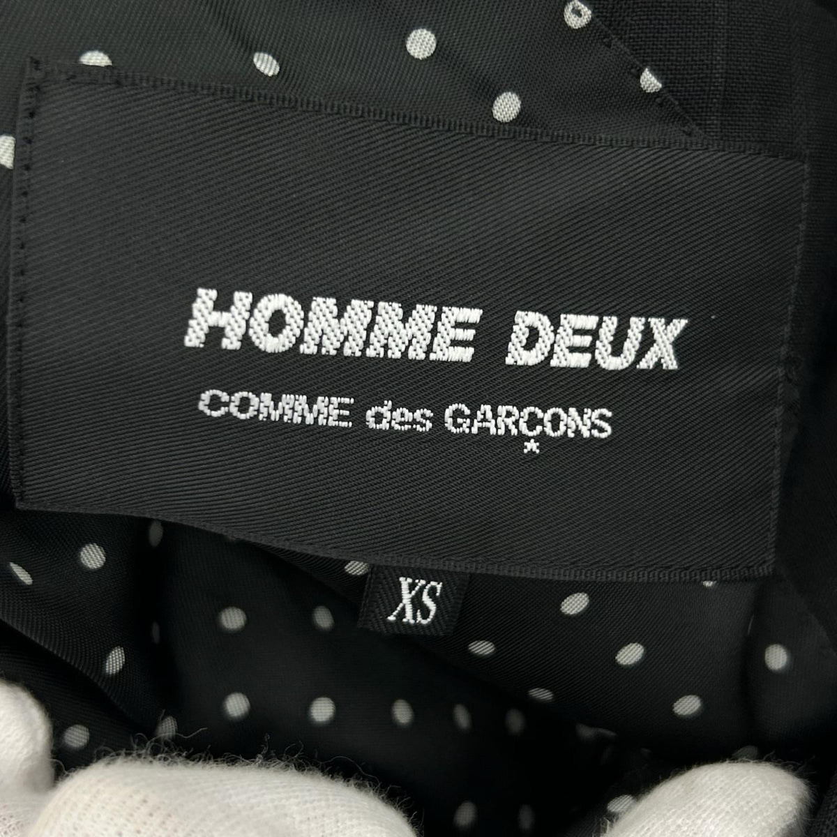 セットアップ COMME des GARCONSHOMME DEUX 12AW DK-J002 ストライプセットアップ 黒 ブラック