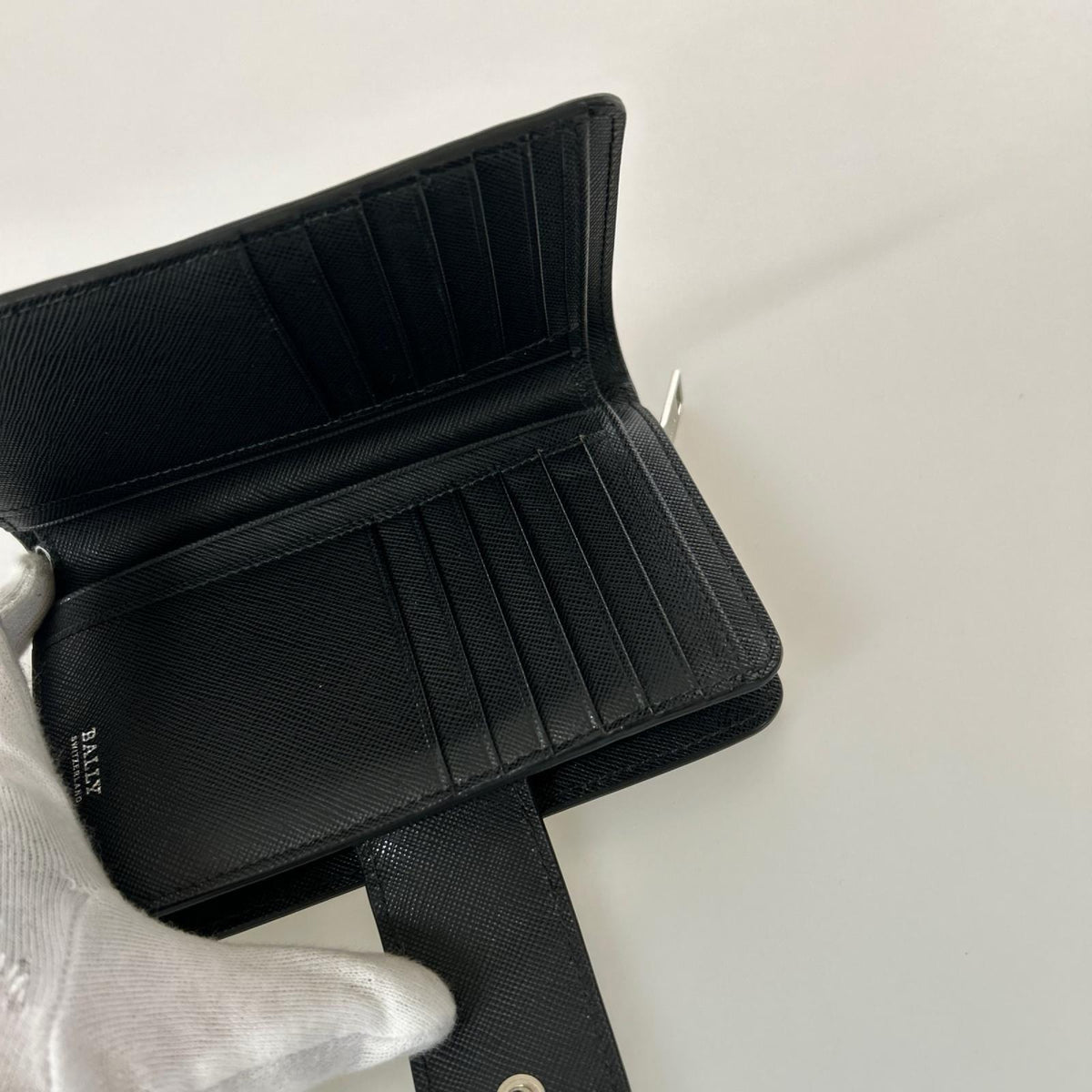 コンパクトウォレット BALLY 二つ折り財布 黒