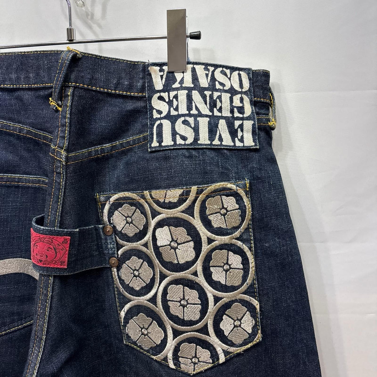 デニムパンツ カモメ×家紋刺繍 デニムパンツ (W34) 34 ネイビー