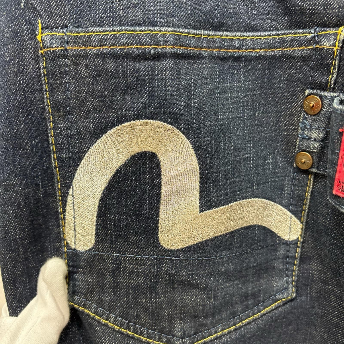 デニムパンツ カモメ×家紋刺繍 デニムパンツ (W34) 34 ネイビー