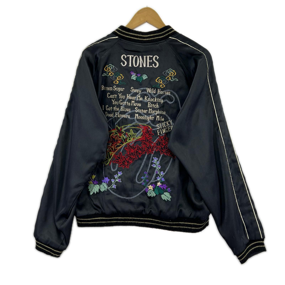 ジャケット テーラー東洋 ローリングストーンズコラボ スカジャン BLK (L) L