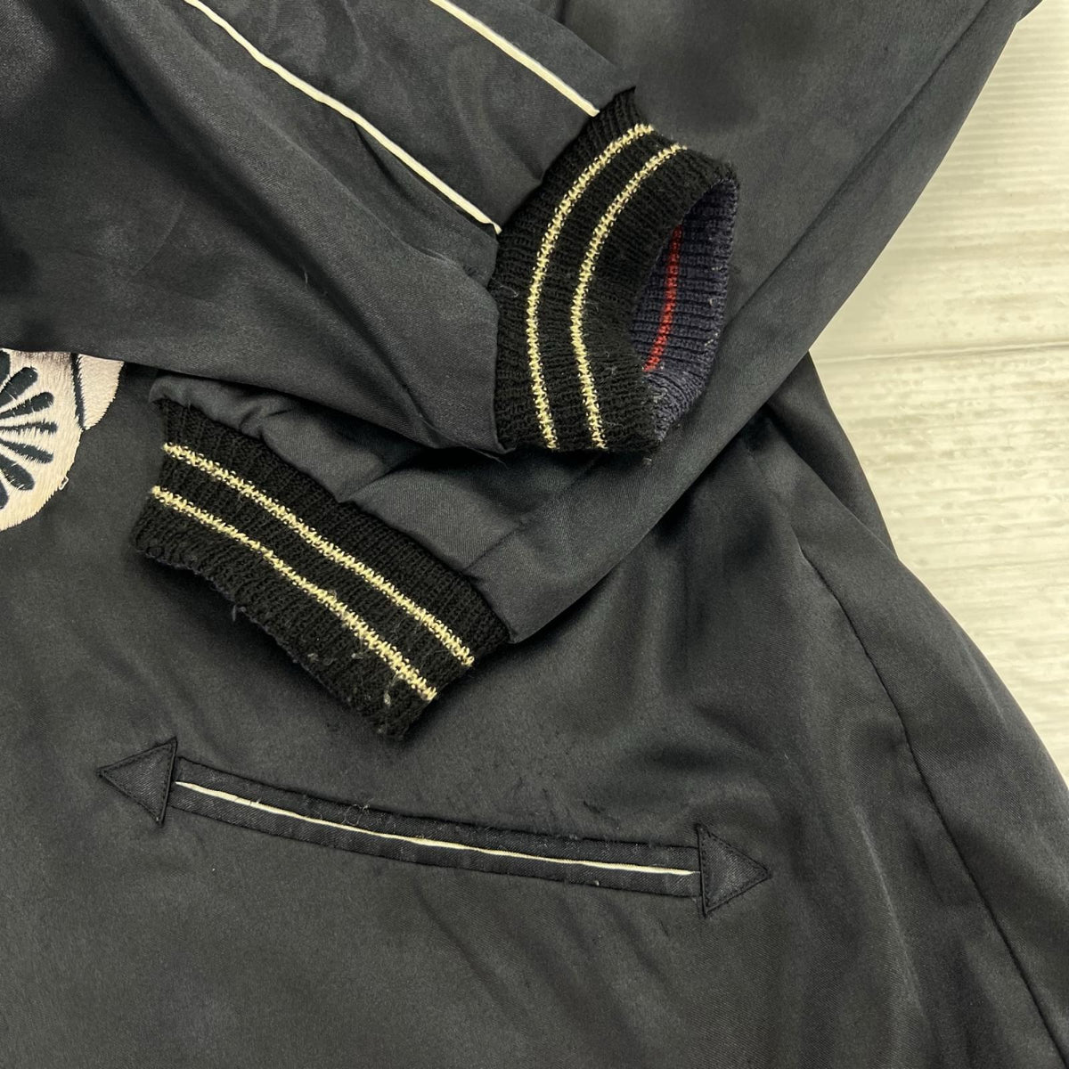 ジャケット テーラー東洋 ローリングストーンズコラボ スカジャン BLK (L) L