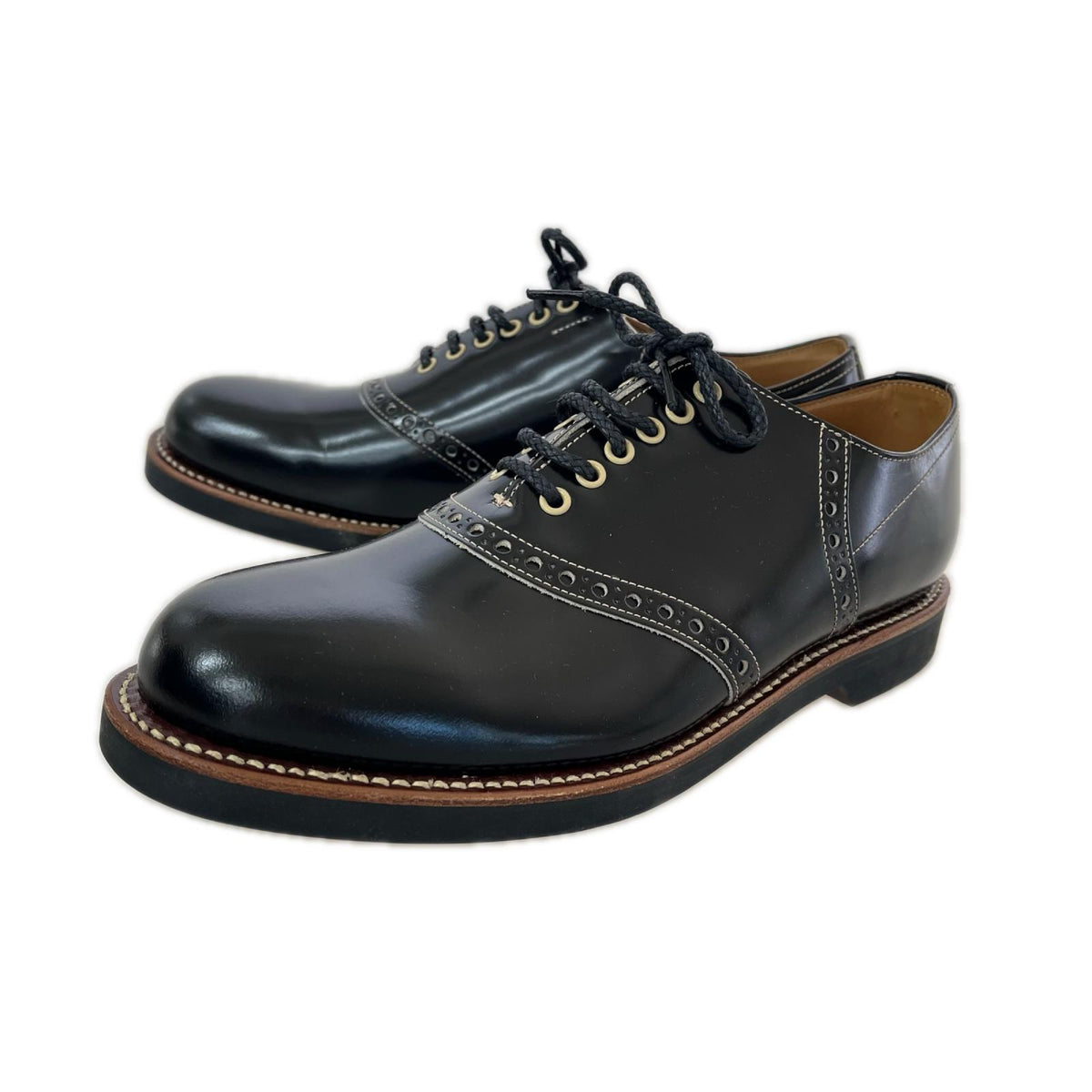 シューズ ×REGAL 別注 サドルシューズ 黒 27 ブラック