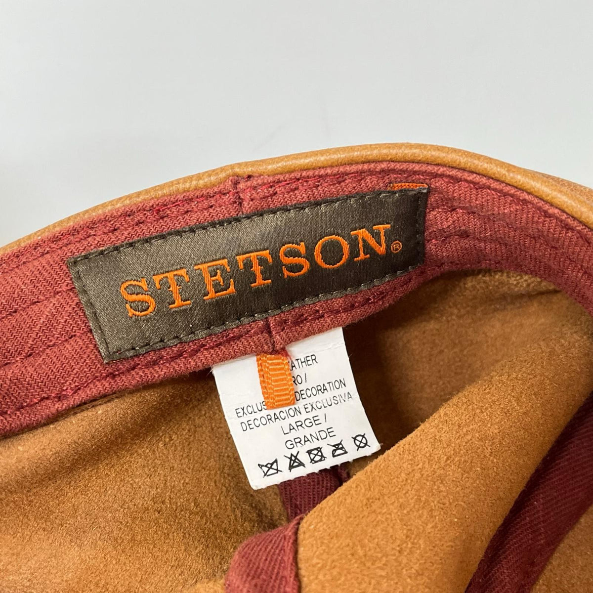 キャスケット STETSON レザー 茶 (L) ブラウン