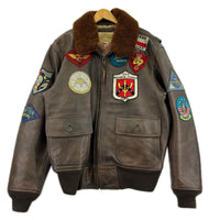 ジャケット TOPGUN MODEL G-1 レザー ボア 茶 (XL) ブラウン