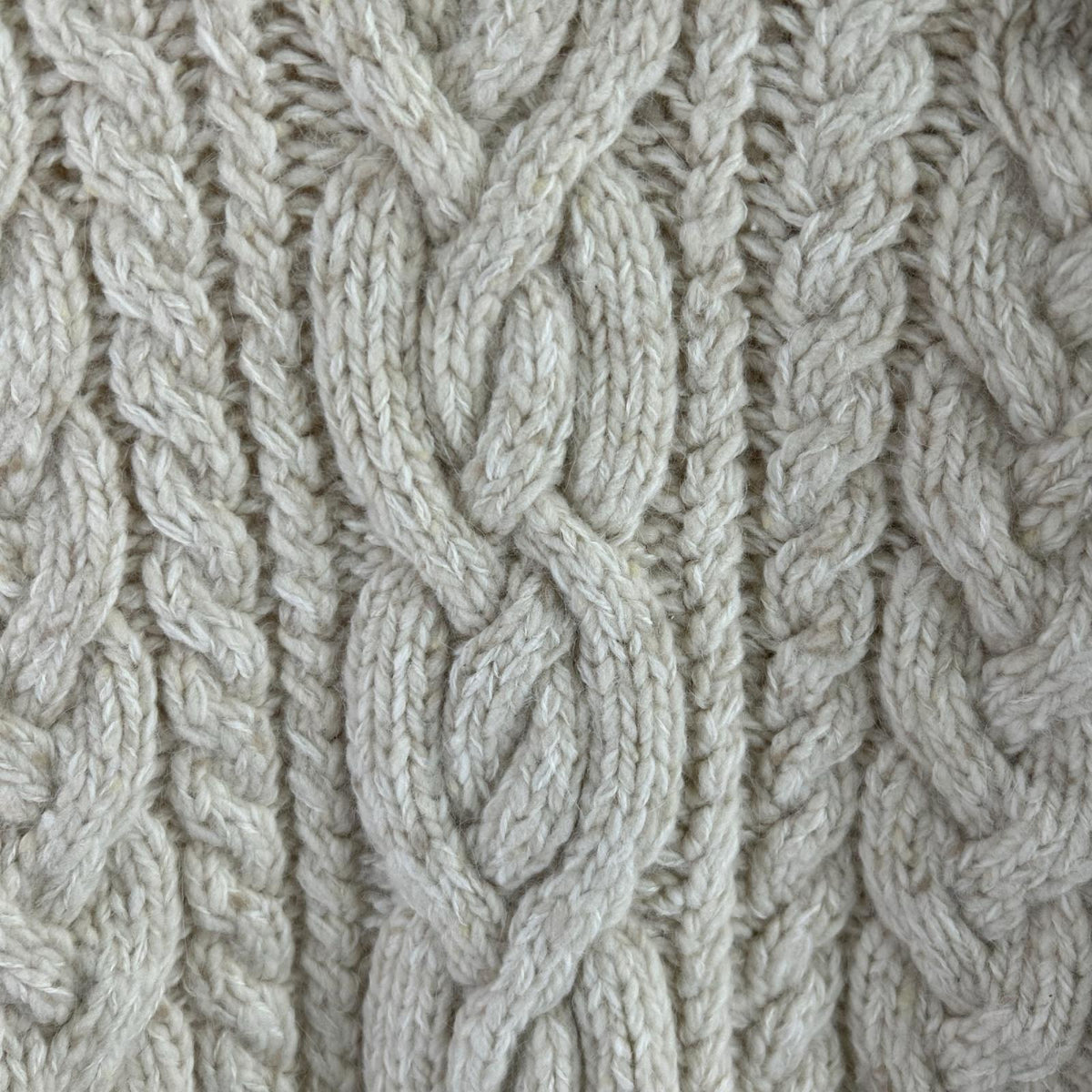 ニット HAND KNIT ケーブル S S ホワイト
