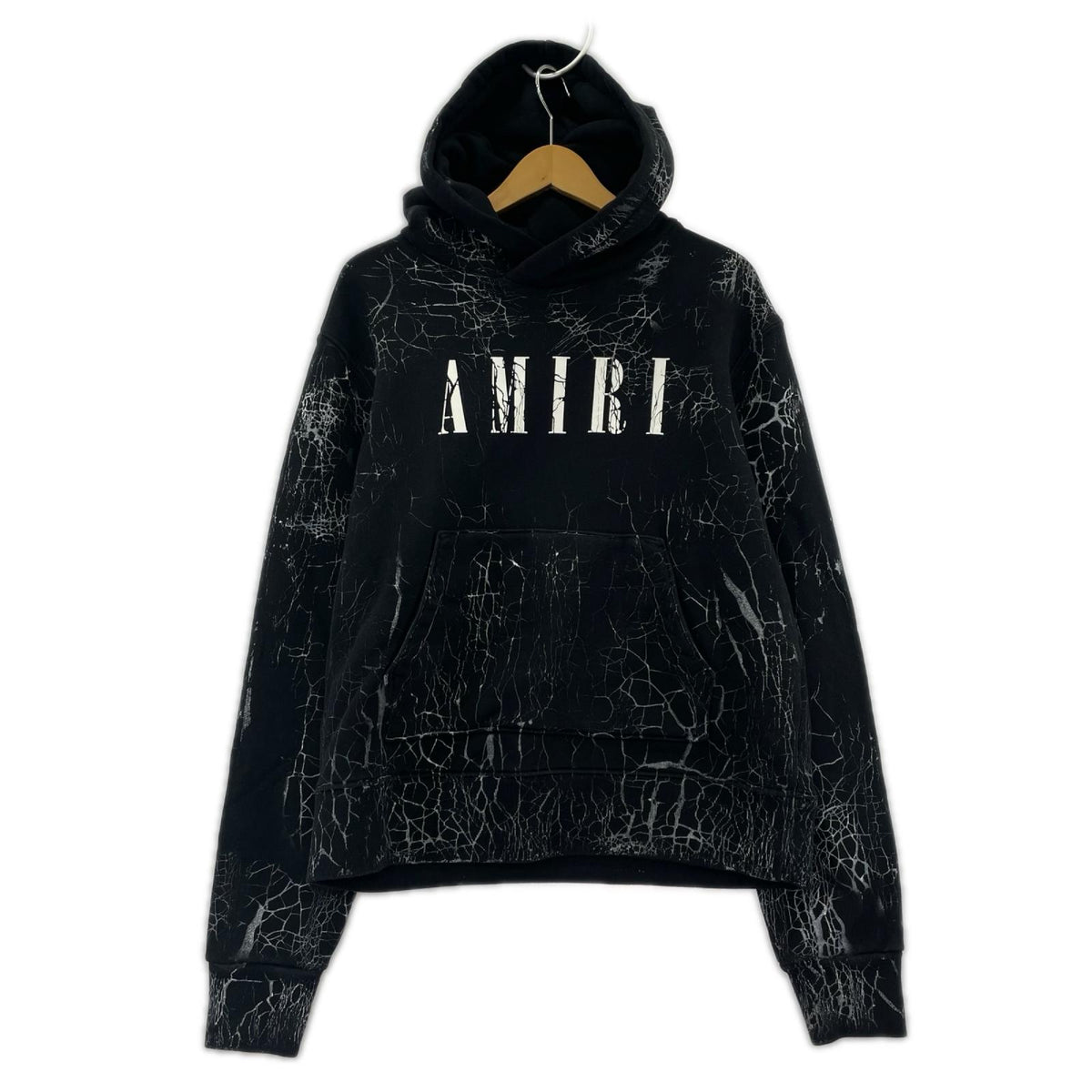 パーカー AMIRI CRACKED DYE CORE LOGO HOODIE XS ブラック
