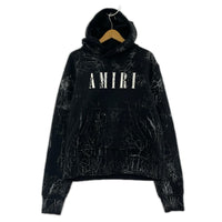 パーカー AMIRI CRACKED DYE CORE LOGO HOODIE XS ブラック