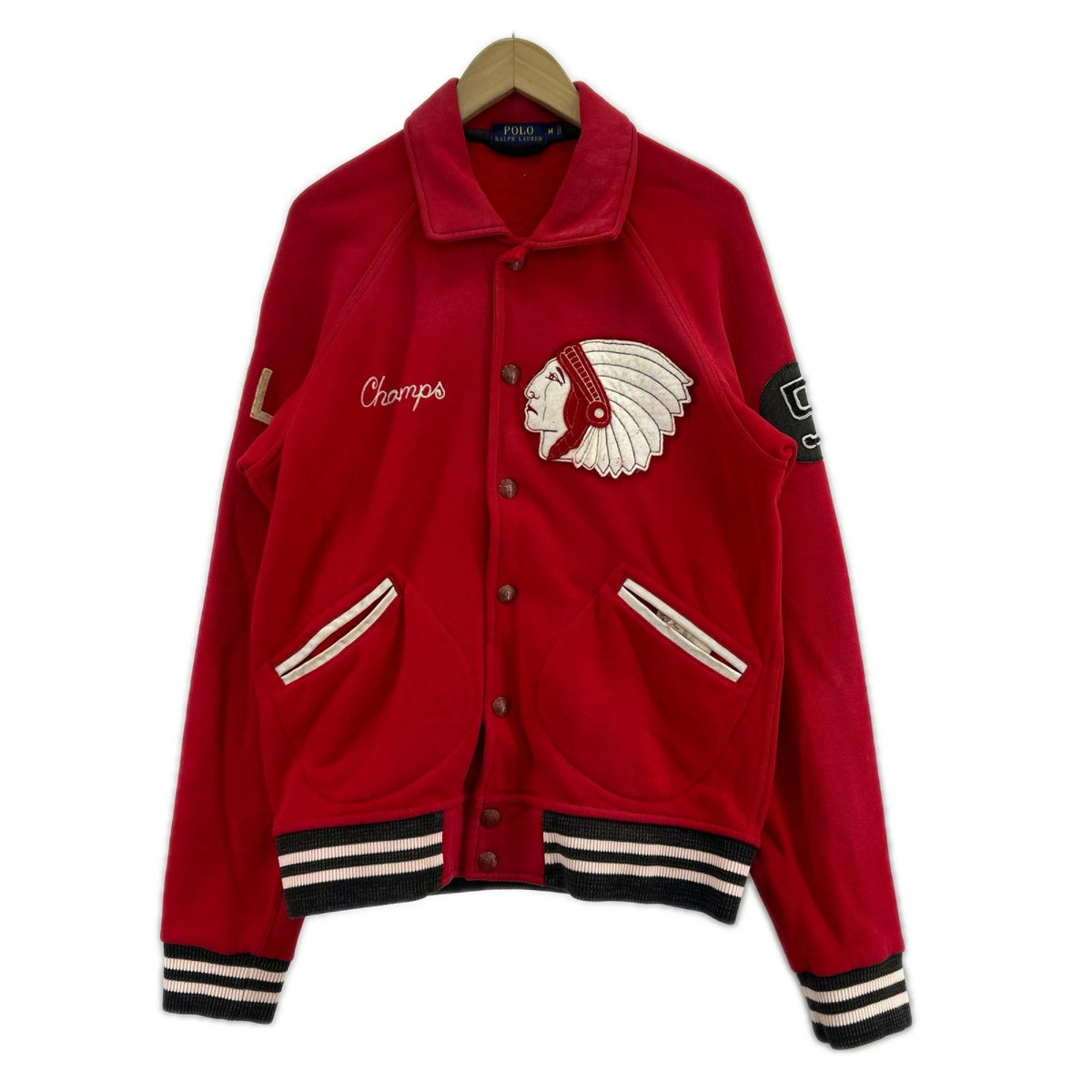 ジャケット スウェット生地 スタジャン RED M M レッド