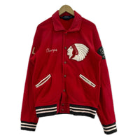 ジャケット スウェット生地 スタジャン RED M M レッド