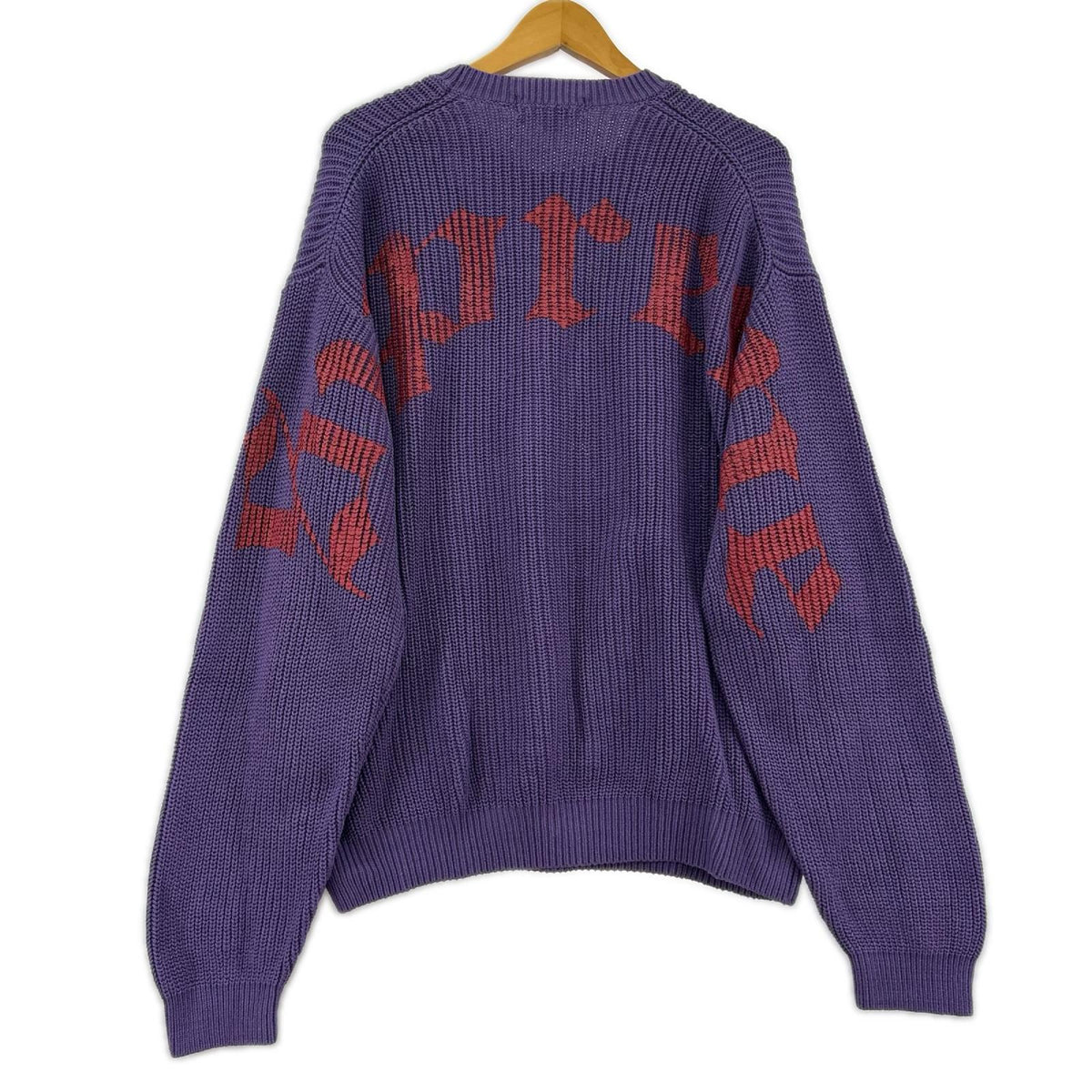 ニット Old English Printed Sweater パープル
