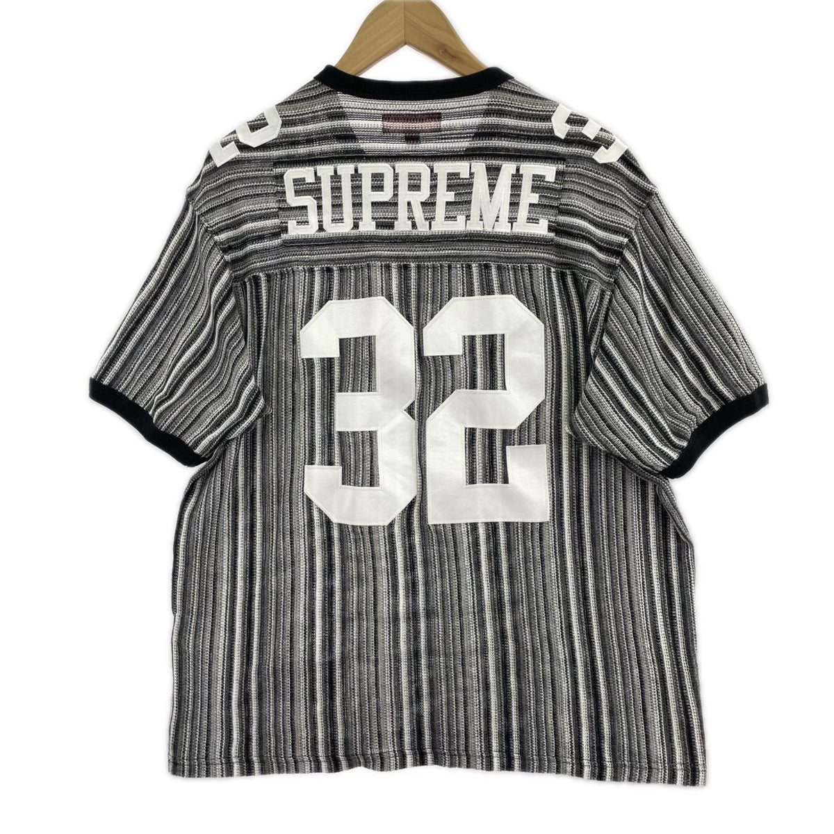 半袖Tシャツ Open knit football top BLACK SIZE:M M ブラック