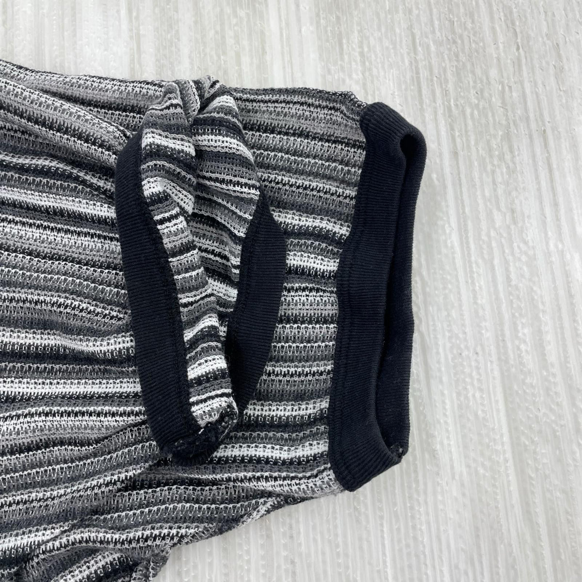 半袖Tシャツ Open knit football top BLACK SIZE:M M ブラック