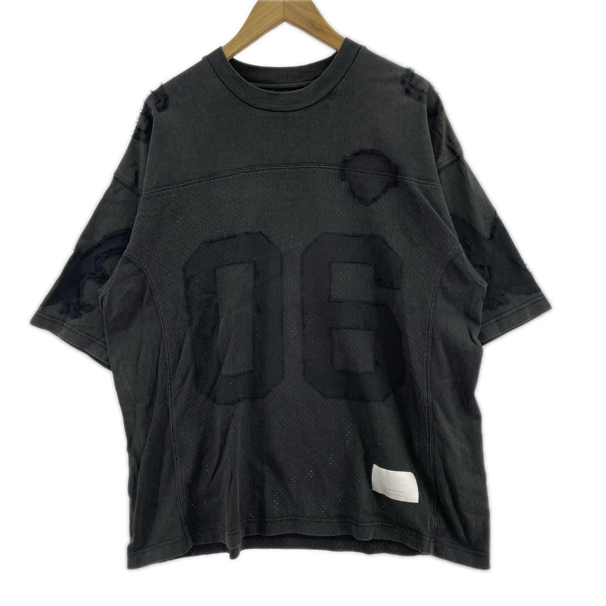 半袖Tシャツ MM6 Maison Margiela Football Jersey S S ブラック
