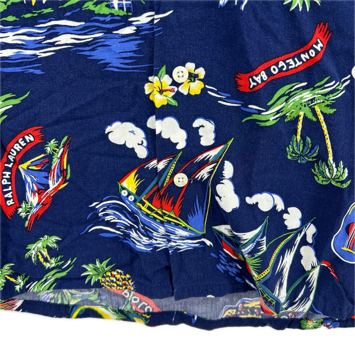 半袖シャツ アロハシャツ オープンカラー ジャマイカ柄 (M) M