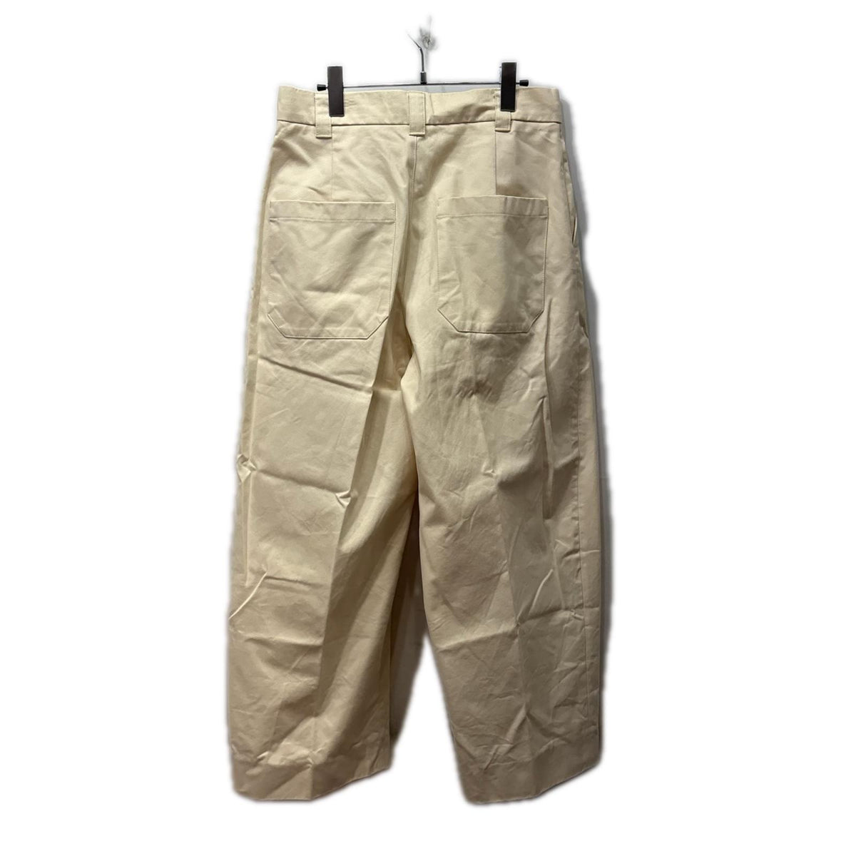 パンツ PEACHED COTTON TWILL 白 (S) S ベージュ