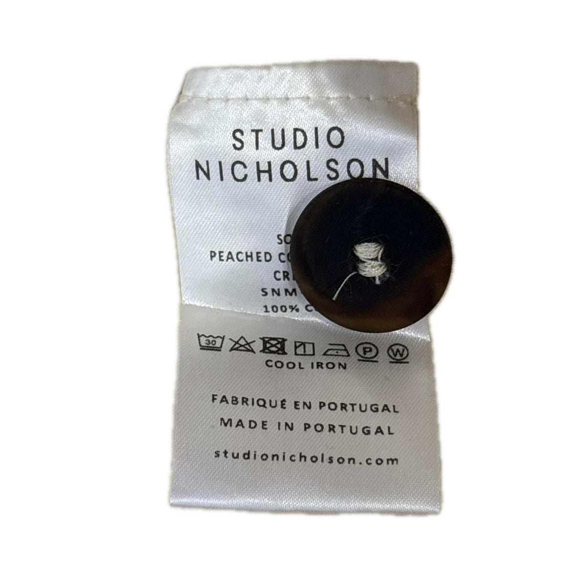 パンツ PEACHED COTTON TWILL 白 (S) S ベージュ
