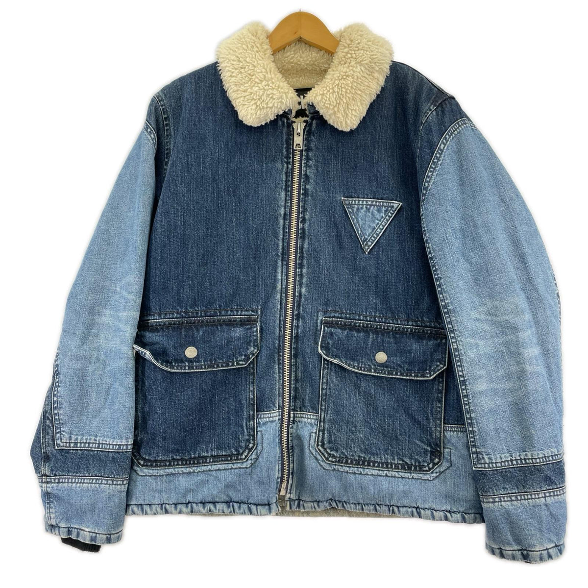 デニムジャケット schott デニムボアブルゾン L ネイビー