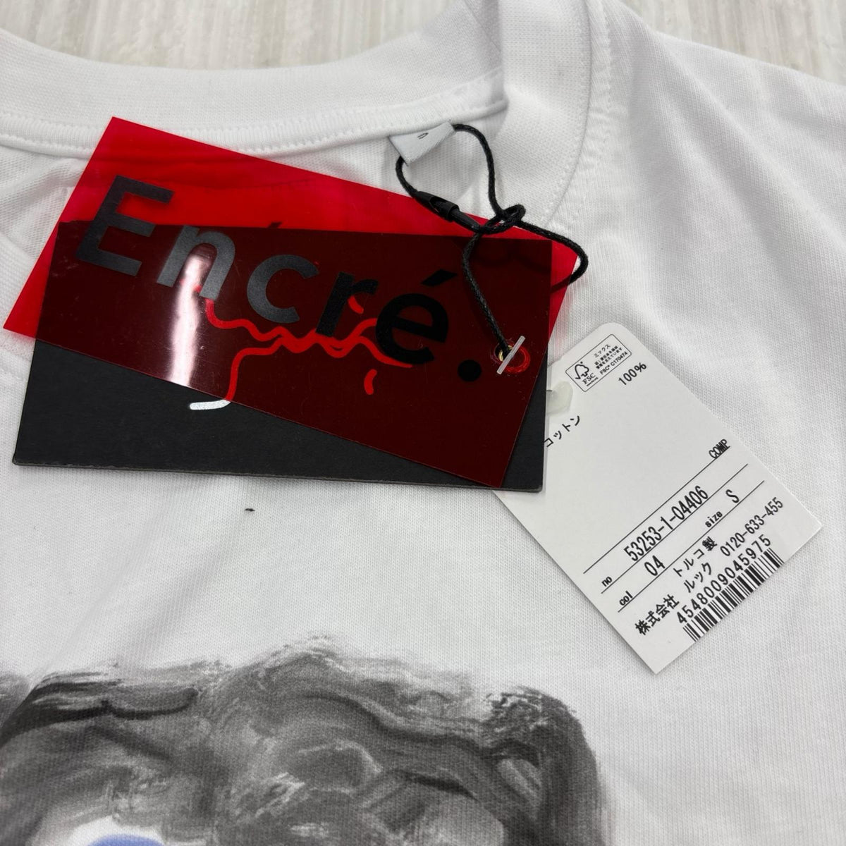 半袖Tシャツ Encre. T-SHRTS HENRY S WHT Turkey製 S ホワイト