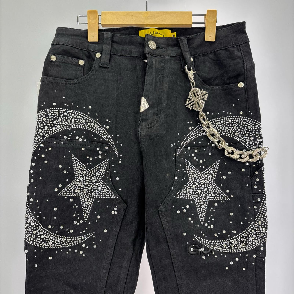 デニムパンツ WAXED CALLIGRAPHY DENIM 30 ブラック