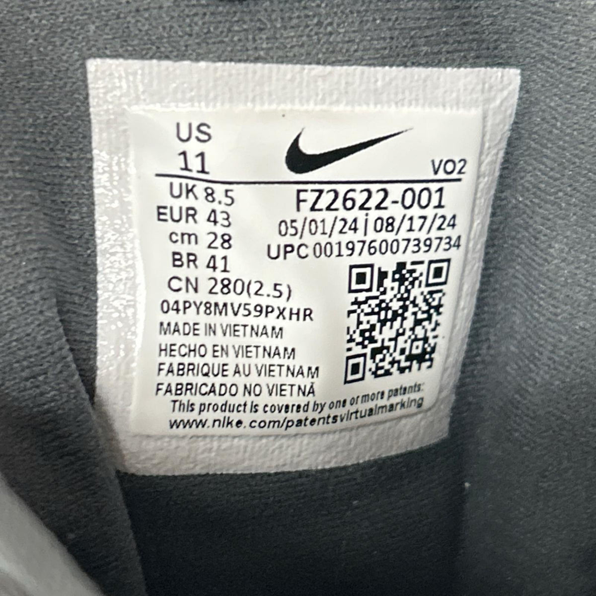 スニーカー WMNS V2K Run GORE-TEX 28cm ブラック 28cm (US10 UK9 1/2 EU46) ブラック