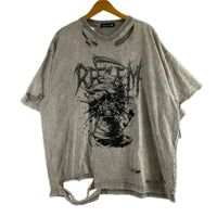 半袖Tシャツ REFLEM ダメージ加工Tee フリー グレー
