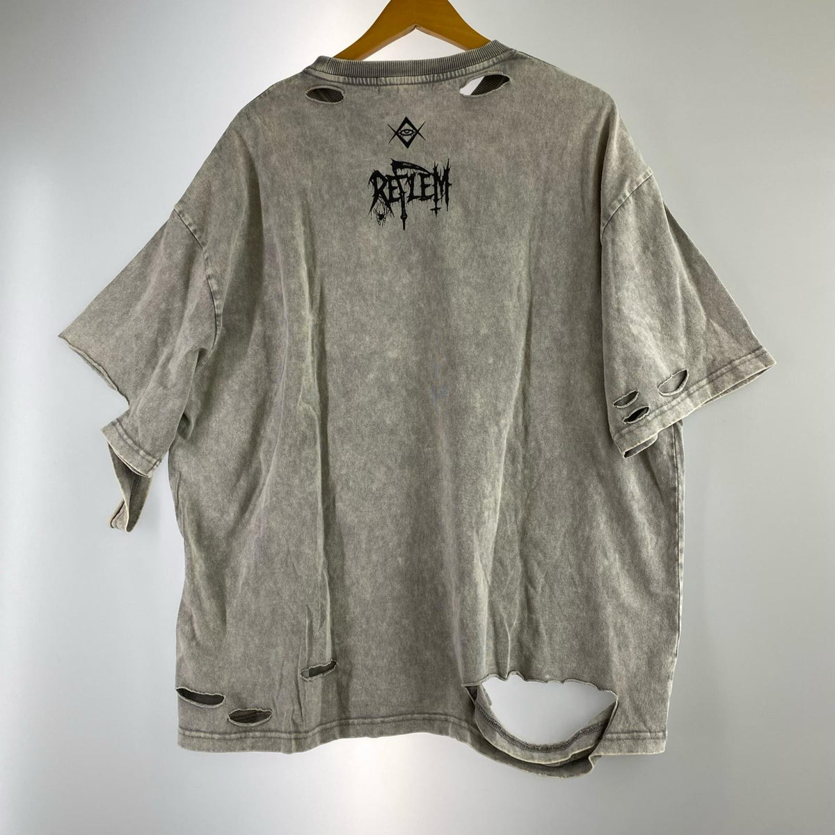 半袖Tシャツ REFLEM ダメージ加工Tee フリー グレー