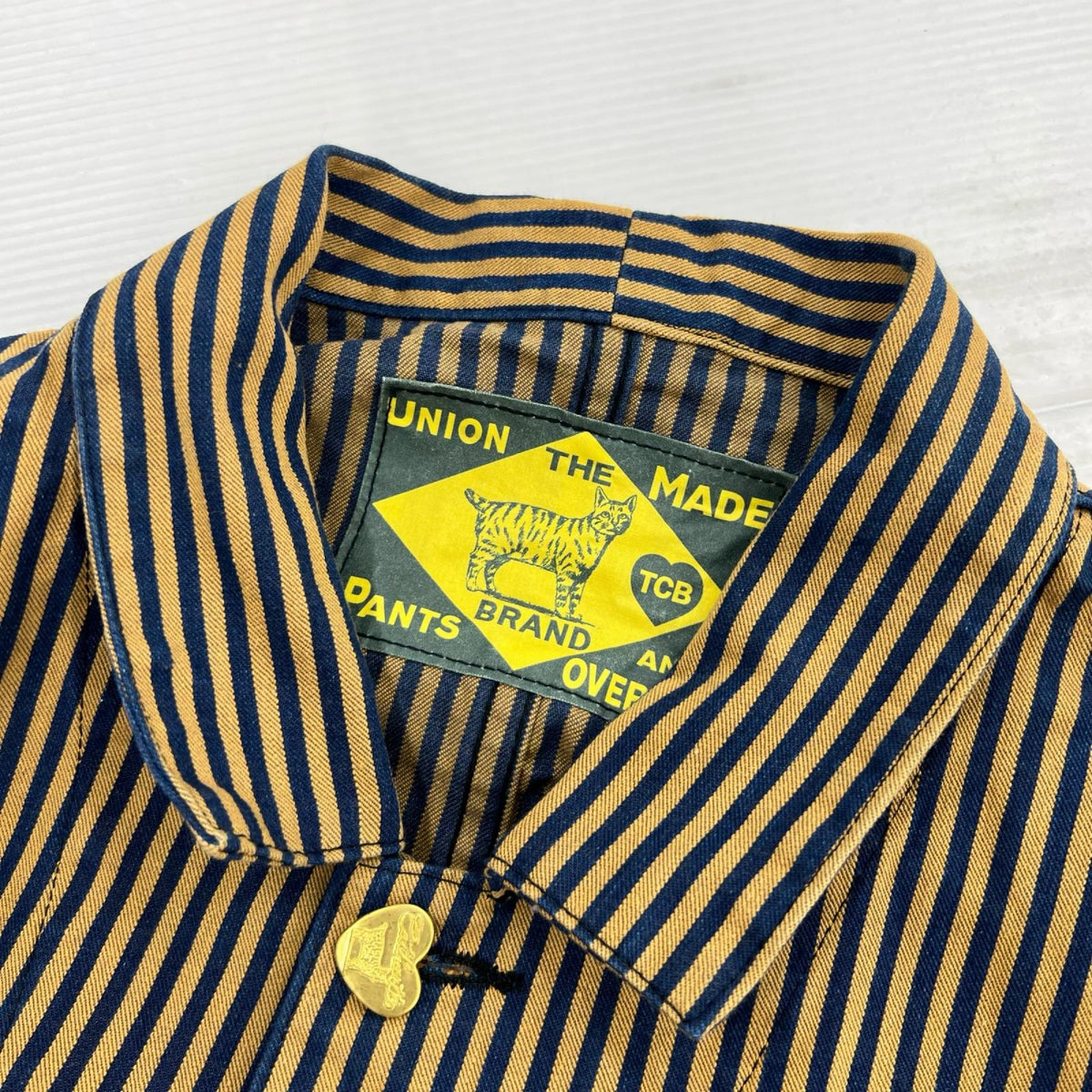 ジャケット TCB jeans CATHARTT CHORE COAT STRIPE 44 ブラウン