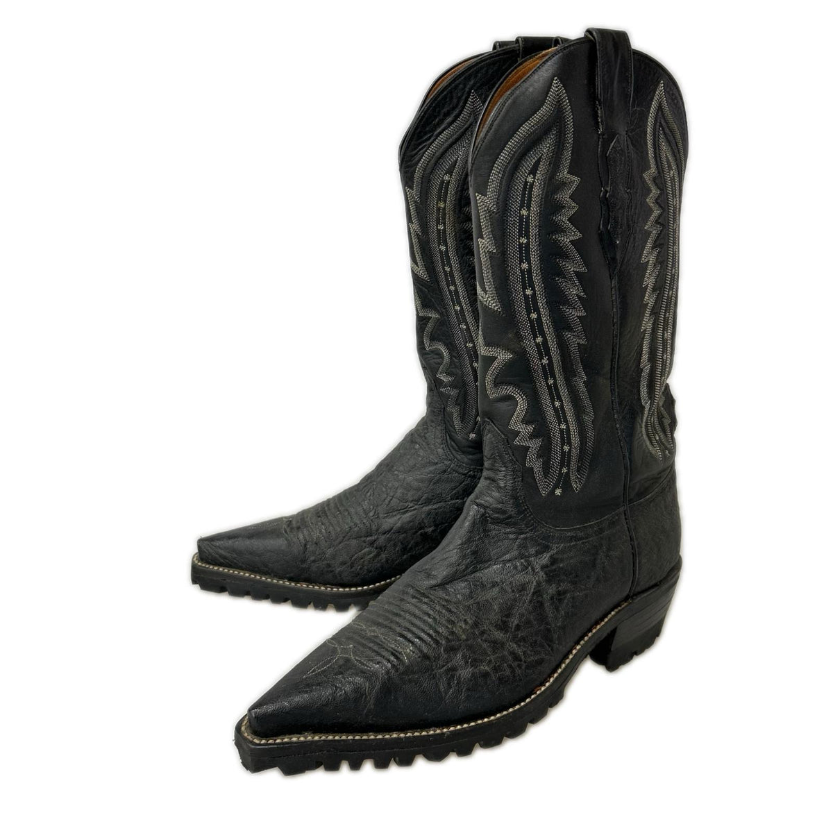 ブーツ LUCCHESE ウエスタンブーツ 黒(9D) ブラック