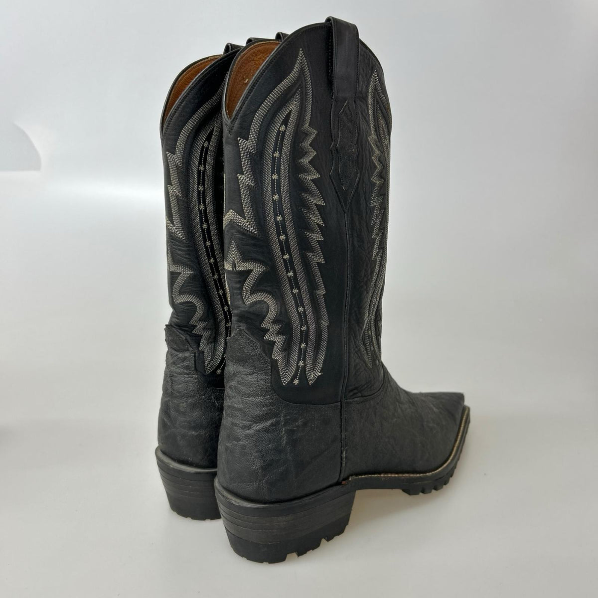 ブーツ LUCCHESE ウエスタンブーツ 黒(9D) ブラック
