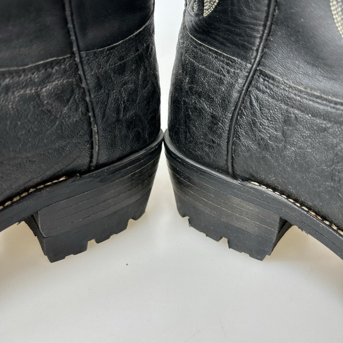 ブーツ LUCCHESE ウエスタンブーツ 黒(9D) ブラック