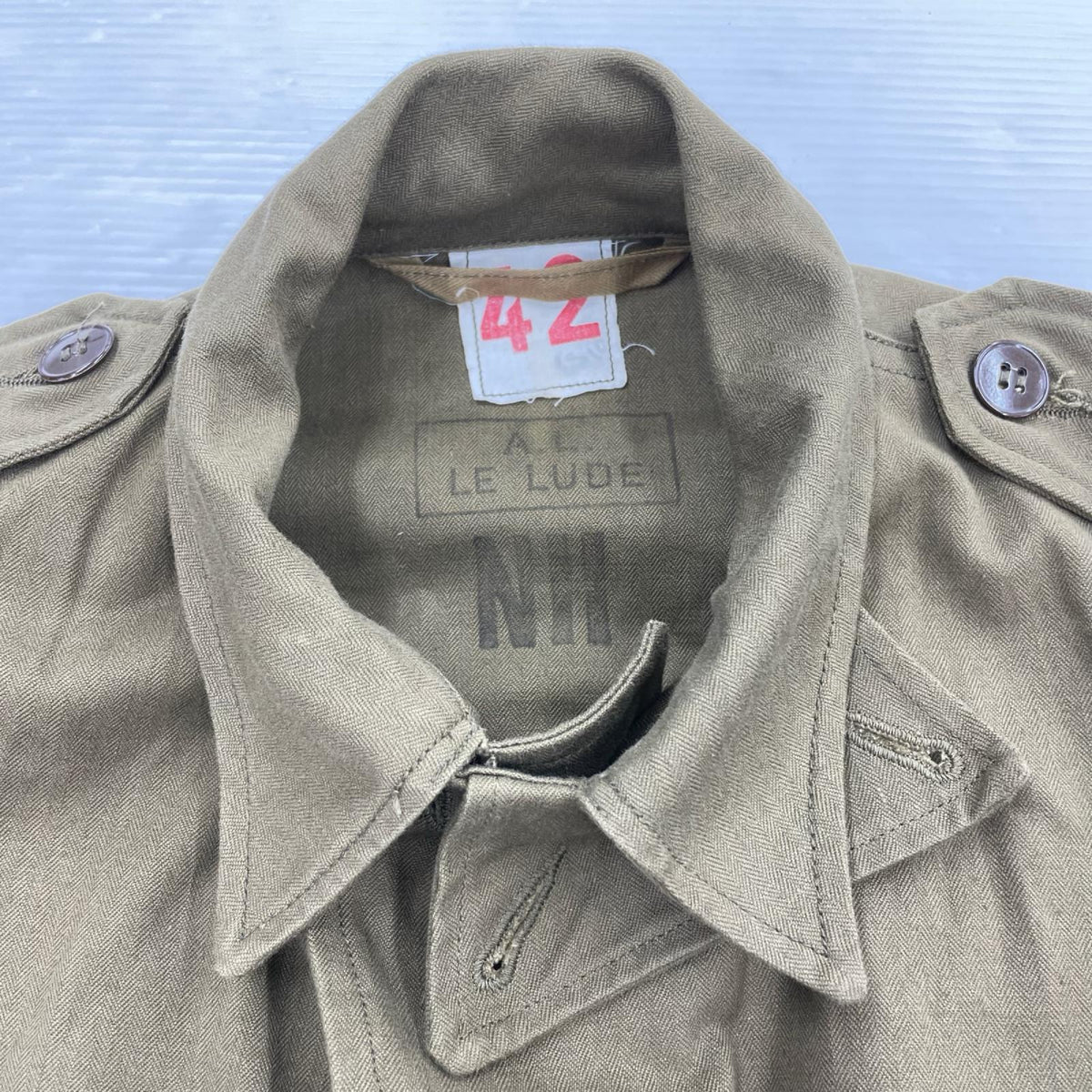ジャケット フランス軍 50s M-47 フィールドジャケット カーキ (42) 42 ブラウン