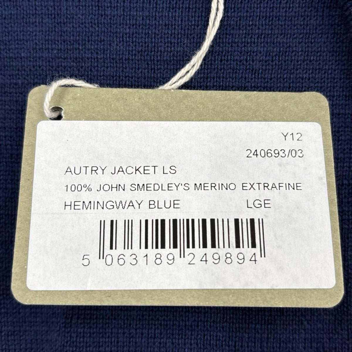 テーラードジャケット AUTRY ウールニットジャケット 紺 (L) L ネイビー