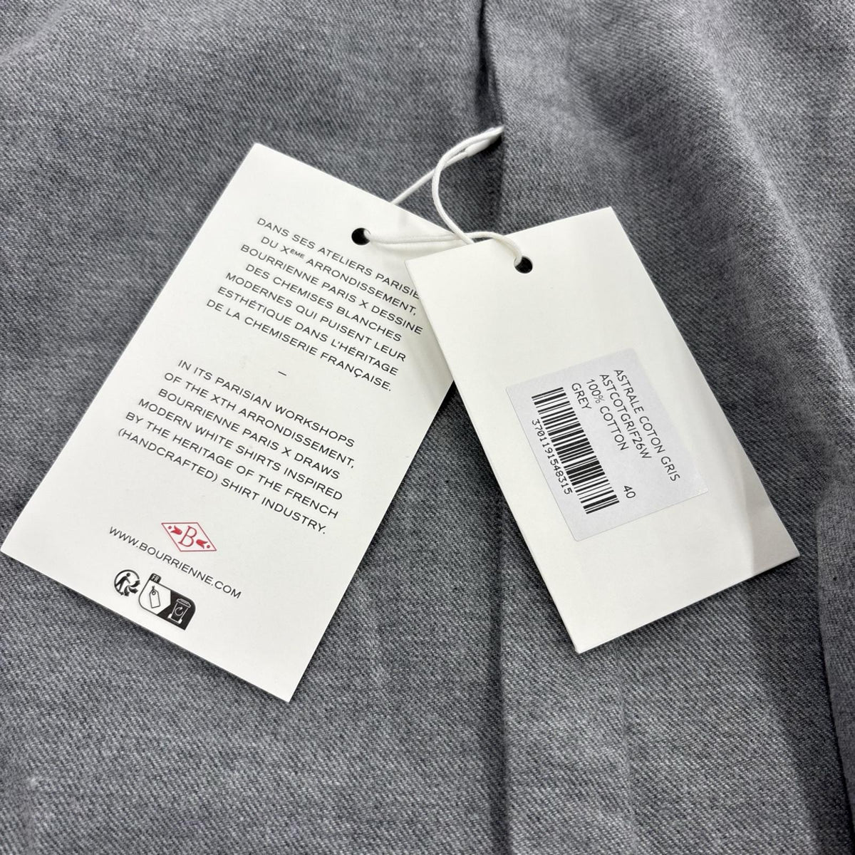 長袖シャツ BOURRIENNE PARIS X ASTRALE グレー 40 グレー