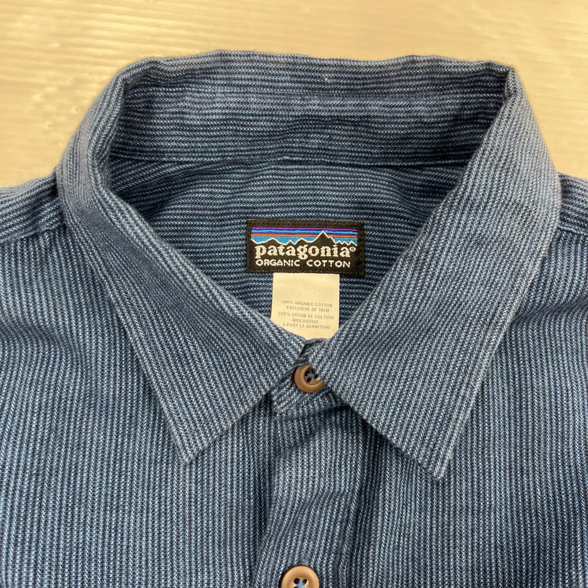長袖シャツ 00s patagonia ORGANIC COTTON L/S シャツ S 紺 S ブルー