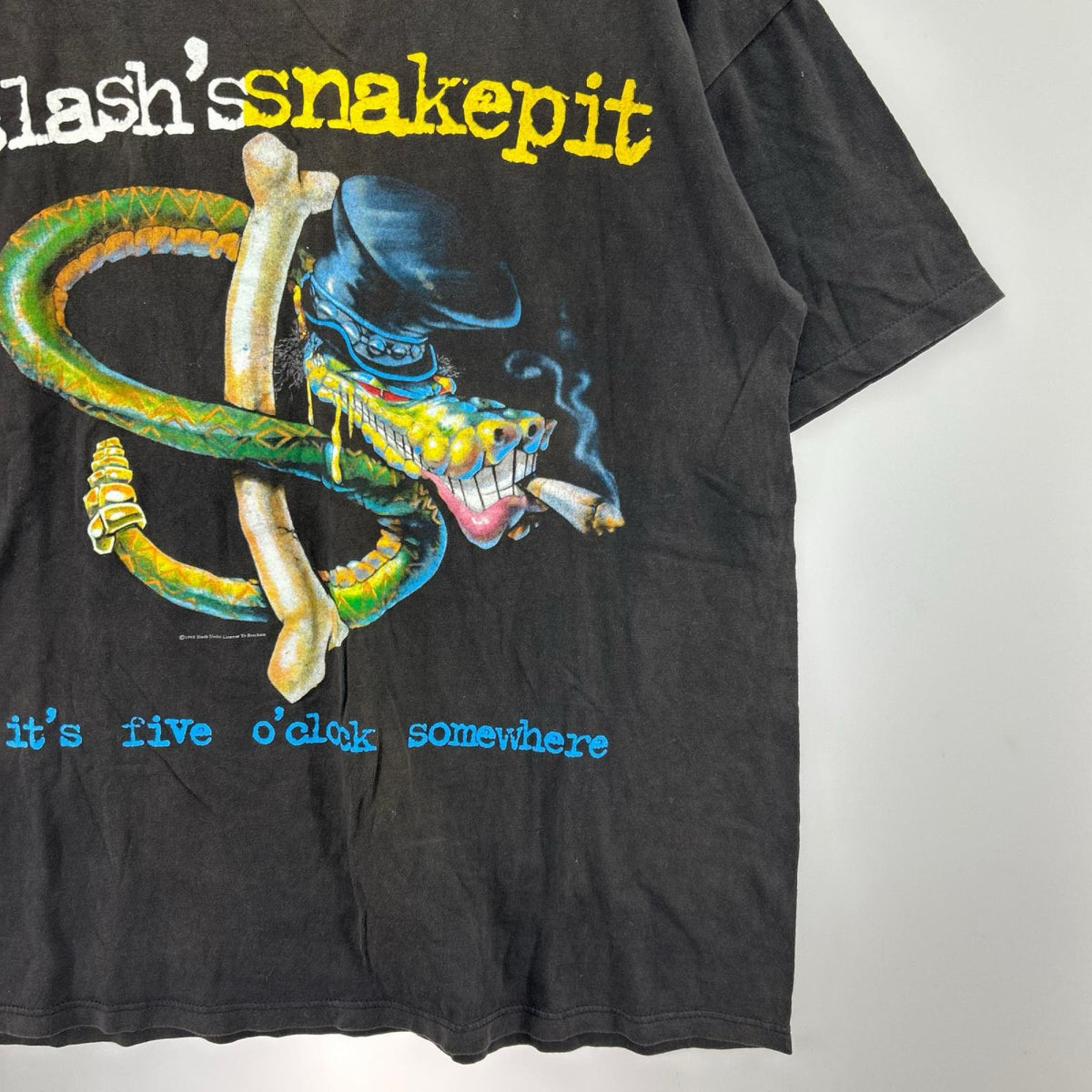 半袖Tシャツ 95年コピーライト有 SLASH‘S SNAKEPIT 黒 (L) L ブラック