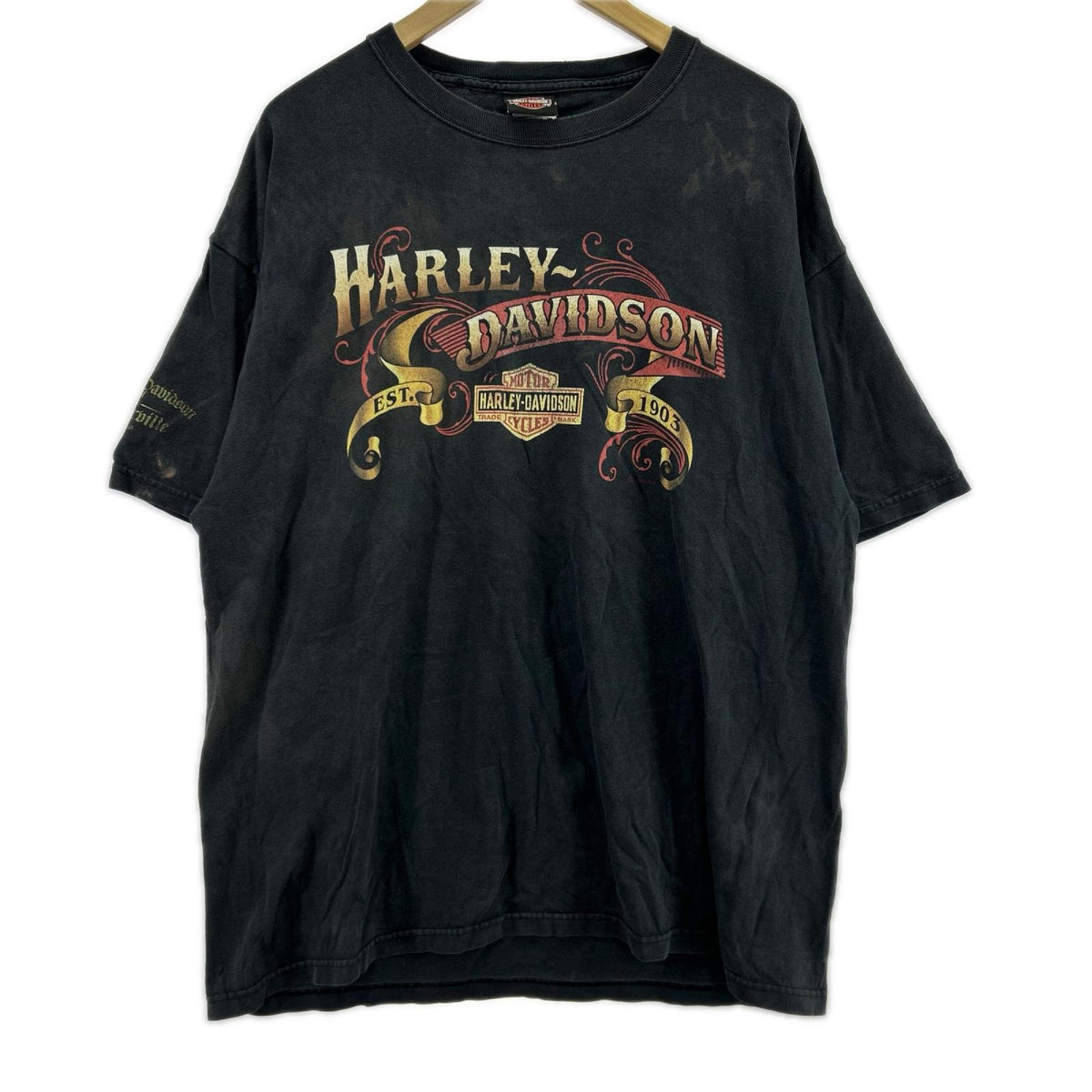 半袖Tシャツ Harley-Davidson 2010年 ロゴプリントTEE 黒 (XL) ブラック