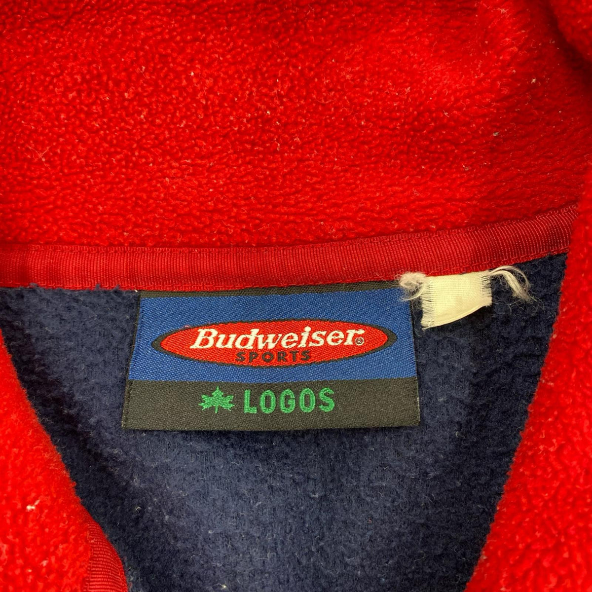 ブルゾン Budweiser sports バドワイザー企業ロゴ フリース ブルー