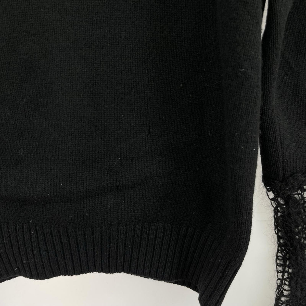 カーディガン tricot COMME des GARCONS ノーカラーウールカーディガン ブラック