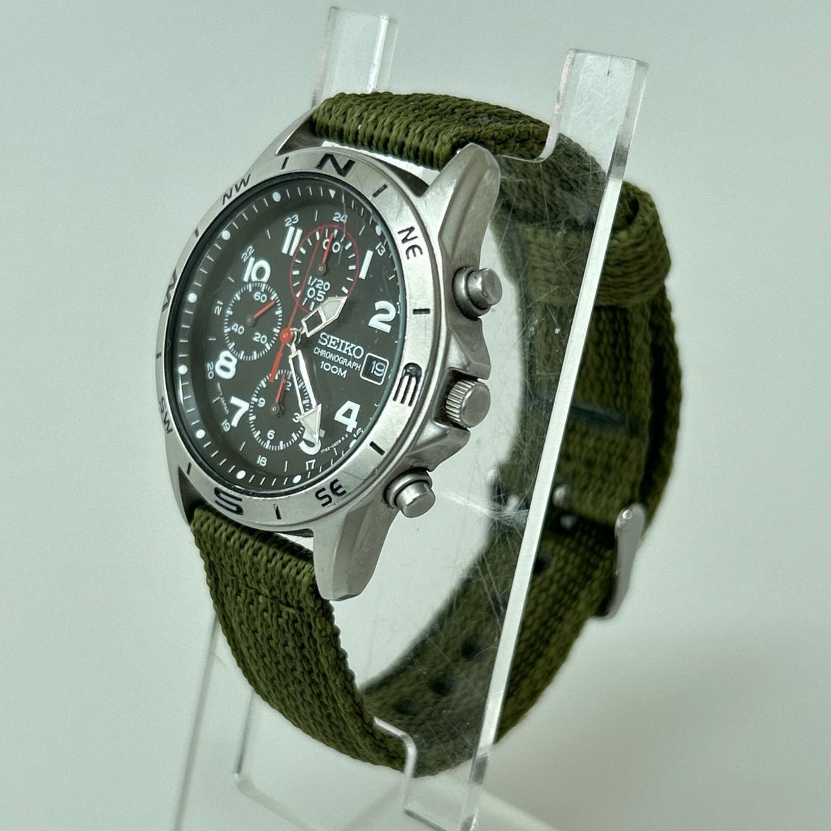 腕時計 SEIKO セイコー デイト クロノグラフ ブラック