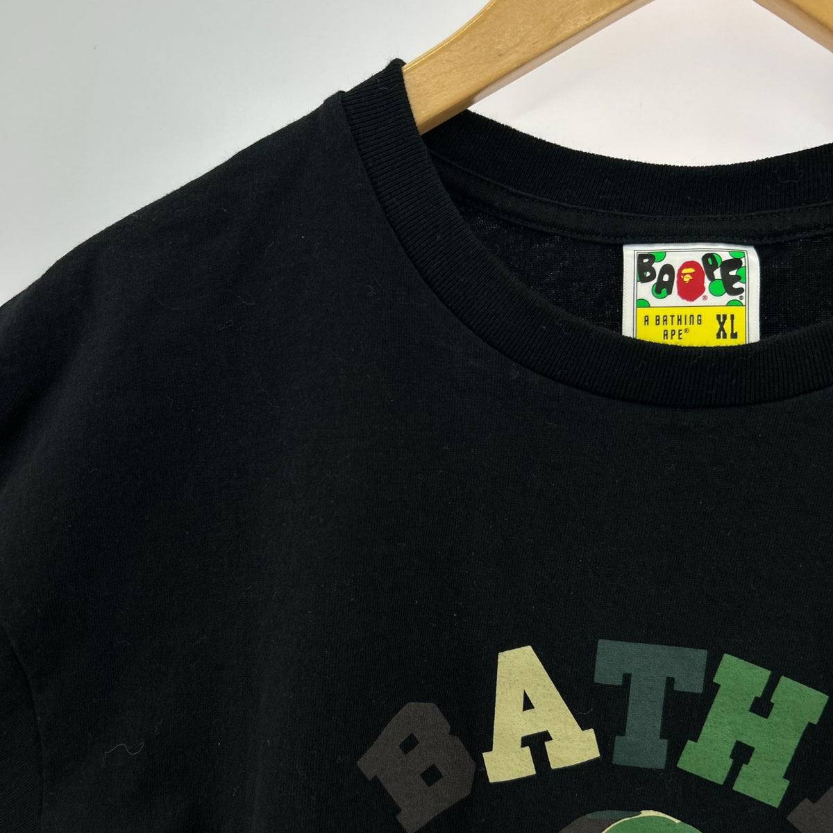 半袖Tシャツ カモフラージュ ロゴTee 黒 (XL) ブラック