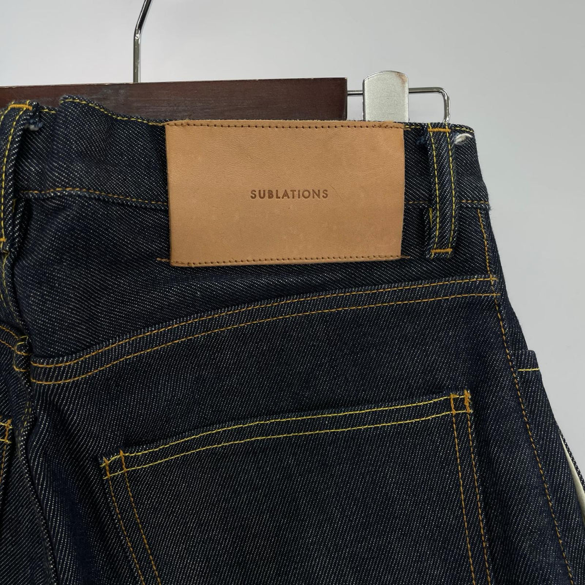 デニムパンツ 2TUCK WIDE DENIM PANTS -ENTASIS Mk-Ⅱ-0 ブルー