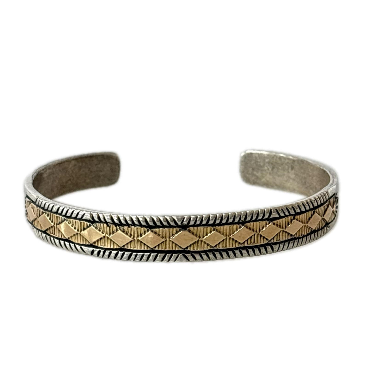 ブレスレット Navajo Bruce Morgan 14Kコンビバングル シルバー