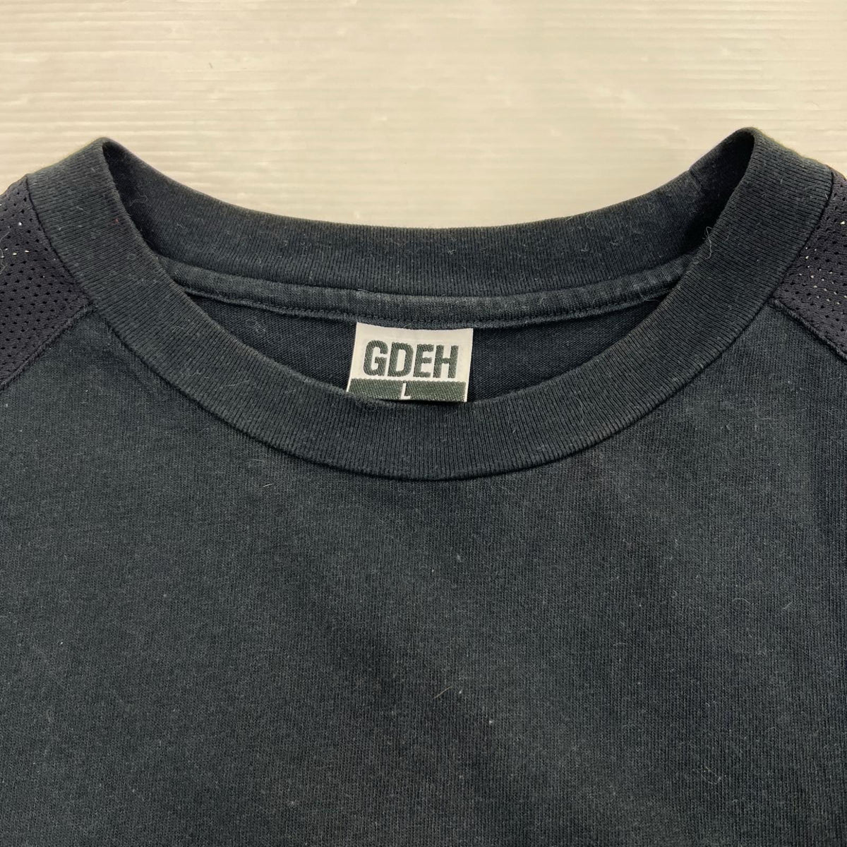 長袖Tシャツ 00s GOODENOUGH メッシュラグランカットソ- L ブラック