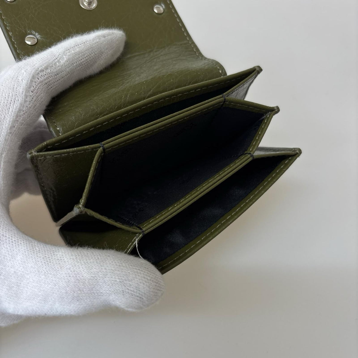 コンパクトウォレット Matin Kim ACCORDION WALLET カーキ
