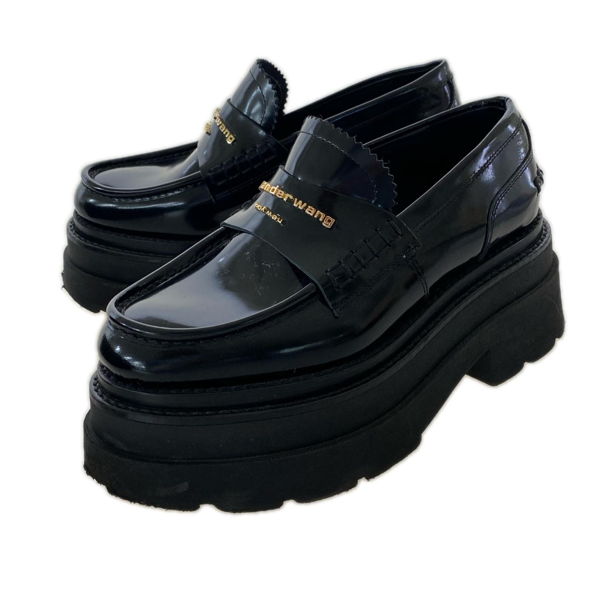 その他靴 Carter プラットフォーム レザー ローファー 35 35 ブラック