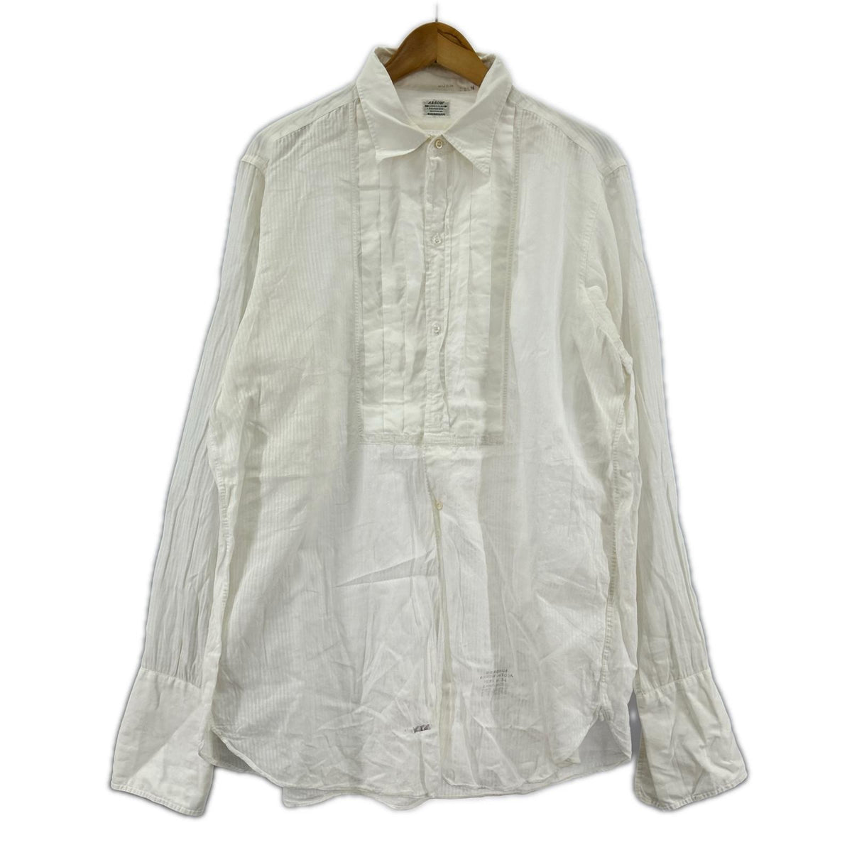長袖シャツ 40-50s ARROW SHOREHAM フロントプリーツシャツ WHT ホワイト