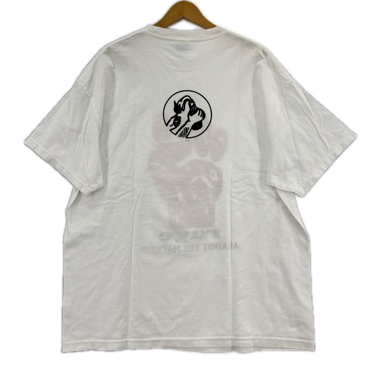 半袖Tシャツ 00S Rage Against The Machine 怒りの拳 白 (XL) ホワイト