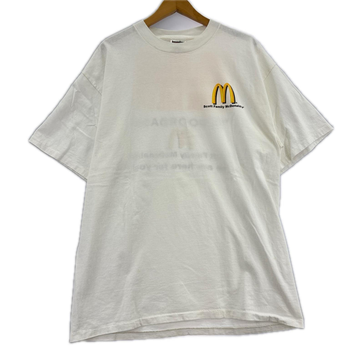 半袖Tシャツ 90S マクドナルド×DoorDash クルーTee 白 (Xl) ホワイト