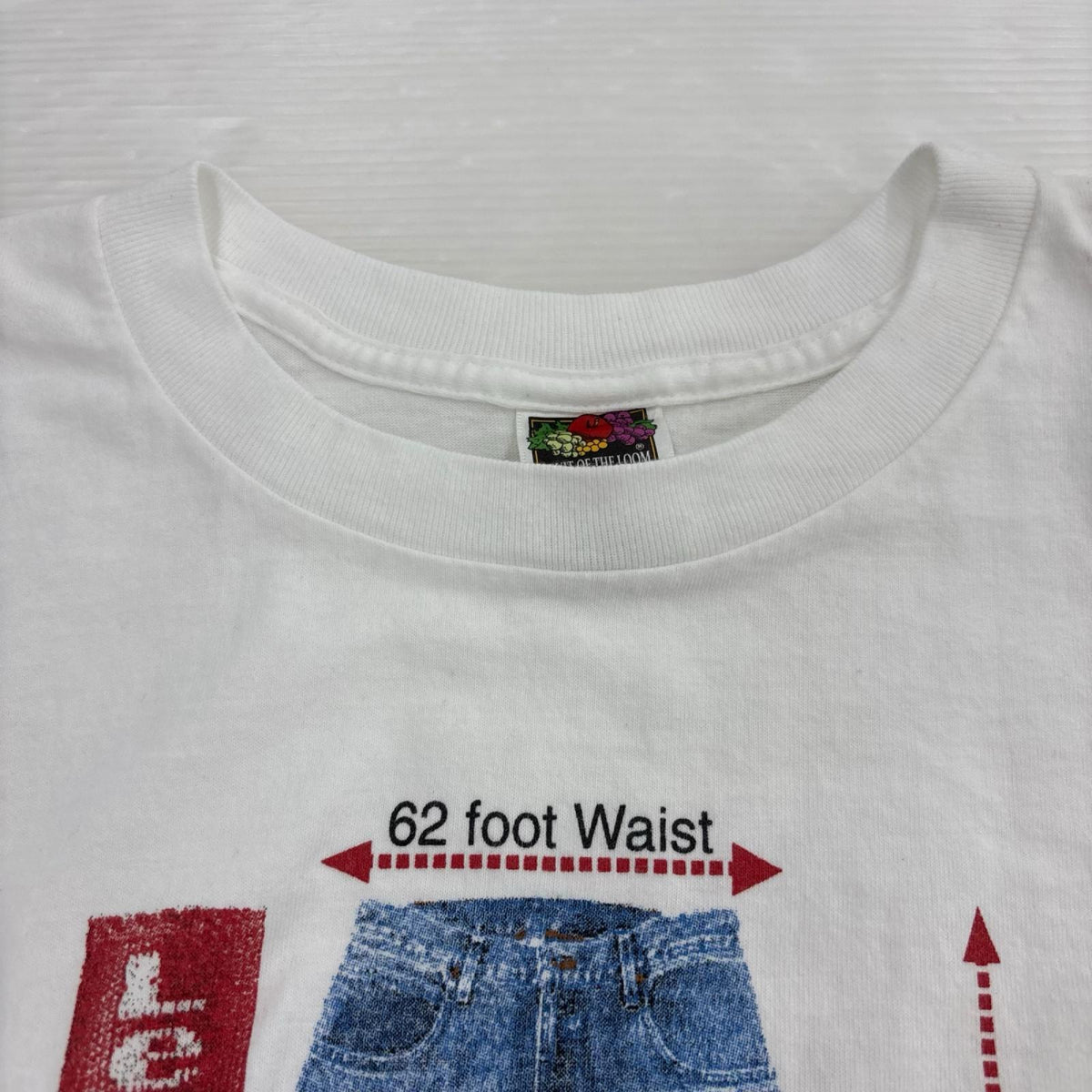 半袖Tシャツ 00s Levi's 巨大ジーンズグラフィック 白 (L) L ホワイト